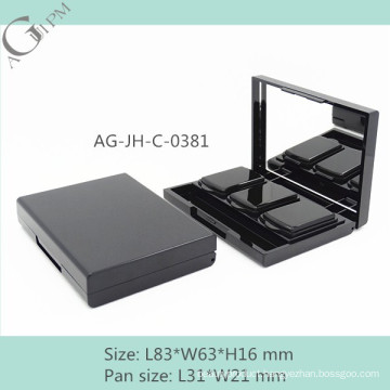 AG-JH-C-0381 AGPM Cosmetics Packaging Plastic Custom Rectangular Special Design Eye Shadow Case With Mirror